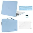 thumbnail image 1 of Mosiso 5 in 1 New MacBook Pro 13 inch Case 2016-2020 Release A2338 M1 A2289 A2251 A2159 A1989 A1706 A1708, Hard Shell Case&Sleeve Bag for Apple MacBook Pro 13'' with/without Touch Bar, Airy Blue, 1 of 6