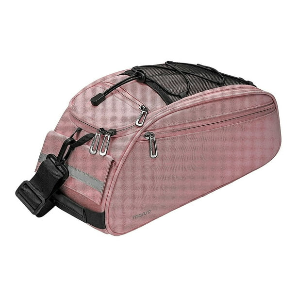 MOSISO Pink Bike Pannier Bag Rack Trunk with Shoulder Strap