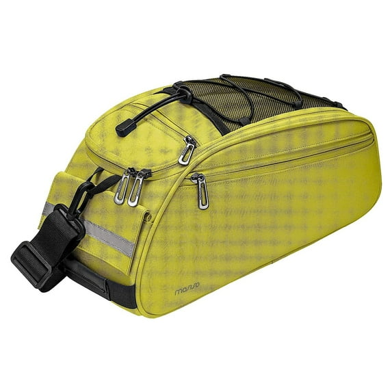 Mosiso Bike Rack Bag Trunk Pannier Rear Seat Bag Waterproof Cycling Bicycle Storage Luggage Saddle Shoulder Bag, Yellow