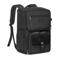 Mosiso Camera Backpack,15-16 inch Laptop Compartment for Canon/Nikon/Sony/DJI Mavic Drone,DSLR/SLR Camera Bag Case PU Flap Front Pocket with Tripod Holder,Black