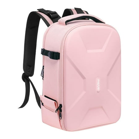 Mosiso Camera Backpack DSLR/SLR/Mirrorless Photography Camera Bag with Tripod Holder & Laptop Compartment Waterproof Hardshell Case for Canon/Nikon/Sony, Pink