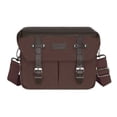 thumbnail image 1 of Mosiso Camera Case Crossbody Shoulder Messenger Bag, DSLR/SLR/Mirrorless Photography Vintage PU Leather Flap Gadget Bag with Rain Cover for Canon/Nikon/Sony Camera and Lens, Coffee, 1 of 7