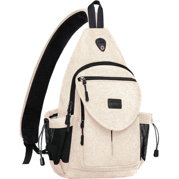 Mosiso Canvas Sling Bag Backpack Travel Hiking Outdoor Sport Daypack Bag Multipurpose Crossbody Shoulder Bag for Women Men