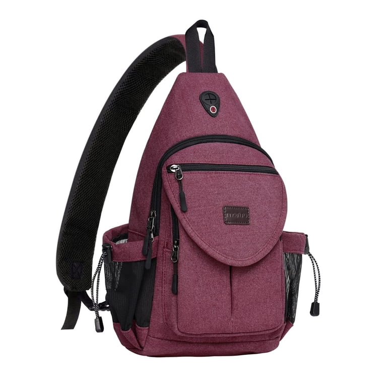 Mosiso Canvas Sling Bag Backpack Travel Hiking Outdoor Sport  display picture 1