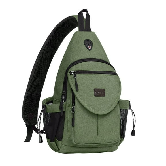 Mosiso Canvas Sling Bag Backpack Travel Hiking Outdoor Sport Daypack Bag Multipurpose Crossbody Shoulder Bag for Women Men