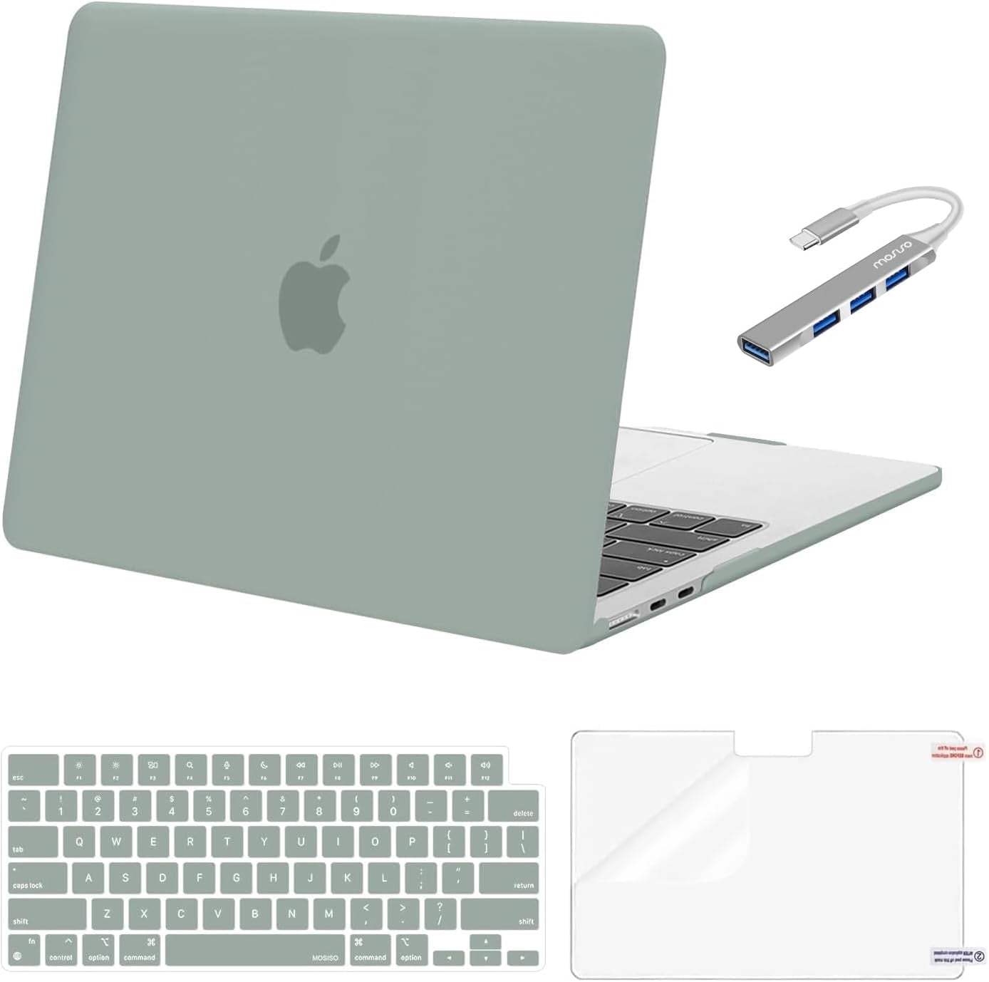Mosiso Case for 2025-2022 MacBook Air 13 inch Case M4 A3240 M3 
