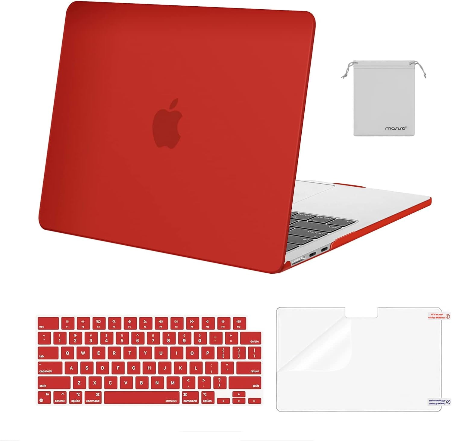 Mosiso Case for MacBook Air 13.6 inch Case M2 M3 20222024 A2681 A3113, Hard Shell Case&Keyboard
