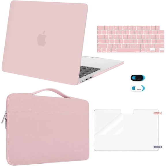 MOSISO Case Set for MacBook Air 13.6” (2022–2026, M4/M3/M2) – Hard Shell Case with Sleeve & Keyboard Cover, Fits A3240/A3113/A2681