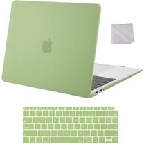 Mosiso Case for MacBook Air 13 inch Case 2022 2021 2020 2019 2018 Release A2337 M1 A2179 A1932 Retina Display with Touch ID, Plastic Hard Shell Case & Keyboard Cover & Wipe Cloth, Avocado Green