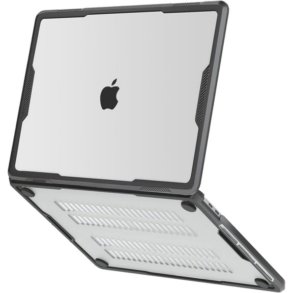 Mosiso Case for MacBook Pro 13 inch Case 2025-2016 M2 A2338 M1 A2251 A2289 A2159 A1989 A1708 A1706, Heavy Duty Rugged Shockproof Protective Plastic Hard Shell Case with TPU Bumper, Transparent
