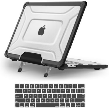 Mosiso Case for MacBook Pro 13 inch Case A2338 M2 M1 A2251 A2289 A2159 A1989 A1708 A1706 2025-2016, Full Protection TPU Bumper Dots Plastic Hard Shell with Foldable Stand&Keyboard Cover, Black