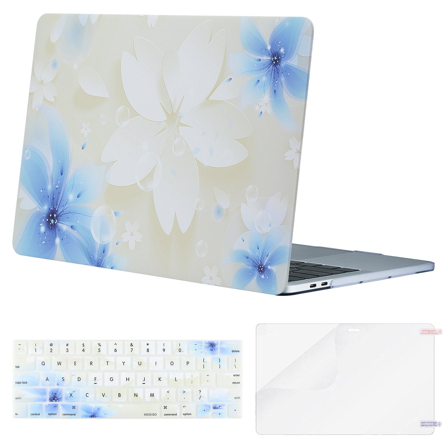 MiNGFi Copritastiera Silicone per MacBook Pro 13 M1/M2 A2338 (2020–2023), A2289 (2020), A2251 (2020–2021), Pro 16 A2141 (2019–2021) US/ANSI - Trasparente