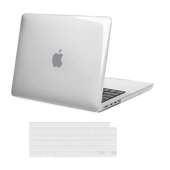 Mosiso Case for MacBook Pro 14 inch 2023 2022 2021 Release M2 A2779 A2442 M1 Pro/Max Chip with Liquid Retina XDR Display Touch ID, Hard Cover Shell for New Pro 14 inch + Keyboard Cover, Crystal Clear