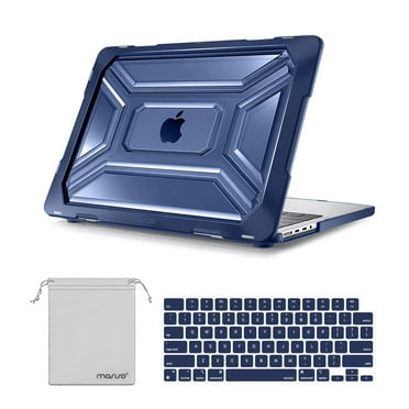 Mosiso Case for MacBook Pro 14 inch Case 2024-2021 M4 M3 M2 M1 A3112 A3185 A3401 A2918 A2992 A2779 A2442, Heavy Duty Plastic Hard Shell with TPU Bumper&Keyboard Cover&Storage Bag, Navy Blue