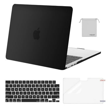 Mosiso Case for MacBook Air 13.6 inch Case 2025-2022 M4 A3240 M3 A3113 M2 A2681, Hard Shell Case&Keyboard Cover&Screen Protector&Storage Bag, Black