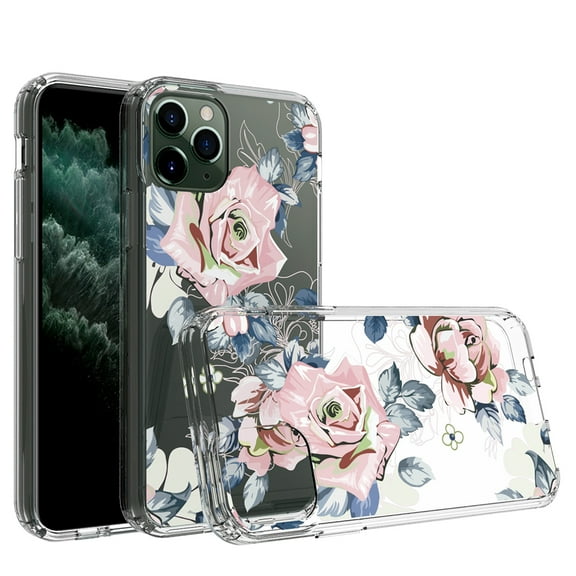 Mosiso Case for iPhone 11 Pro/ 11 Pro Max (2019 Release), Shockproof Soft TPU Bumper Ultra-thin Anti-Scratch Shell Clear Protective Case Cover for Apple iPhone 11 Pro, Pink Rose