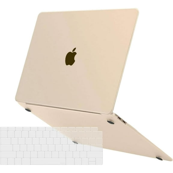 Mosiso Compatible with MacBook Air 13 inch Case 2022-2018 Release A2337 M1 A2179 A1932 Touch ID, Ultra-Thin Slim Natural Original Color Protective Plastic Hard Shell&Keyboard Cover, Starlight Clear