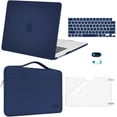 thumbnail image 1 of Mosiso Compatible with MacBook Air 15 inch Case 2025-2023 M4 A3241 M3 A3114 M2 A2941, Plastic Hard Shell&Carrying Sleeve Bag&Keyboard Cover&Webcam Cover&Screen Protector, Navy Blue, 1 of 6