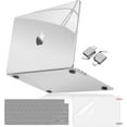 thumbnail image 1 of Mosiso Compatible with MacBook Air 15 inch Case 2025-2023 M4 A3241 M3 A3114 M2 A2941, Surpass Natural Beauty Hard Shell&Keyboard Cover&Screen Film&Type C for MacBook Air 15 inch, Crystal Clear, 1 of 7