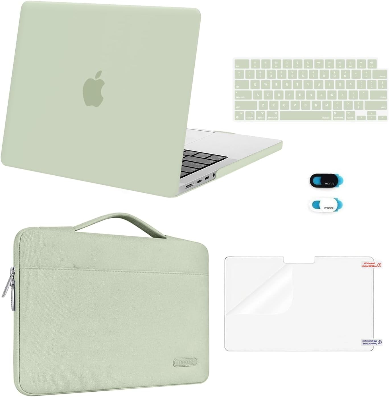 MOSISO MacBook Pro 14 Inch Case 2024-2021 M3/M2/M1 | Hard Shell With Keyboard Cover & Screen Protector | Marsala Red