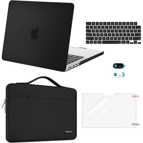 Mosiso MacBook Pro 14 inch Case 2024 - 2021 M5 M4 M3 M2 M1 A3434 A3112 A3185 A3401 A2918 A2992 A2779 A2442, Plastic Hard Case&Bag&Keyboard Skin&Webcam Cover&Screen Film
