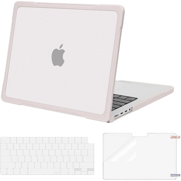 Mosiso Compatible with MacBook Pro 14 inch Case 2025-2021 M4 M3 M2 M1 A3112 A3185 A3401 A2918 A2992 A2779 A2442, Soft TPU Bumper Plastic Anti-Scratch Hard Case&Keyboard Cover&Screen Film, Khaki