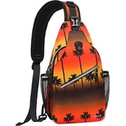 Mosiso Crossbody Sling Backpack - Portable Hiking Daypack, Multipurpose Cross Body Chest Bag for Women Men Outdoor Hiking Travel