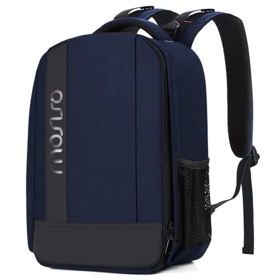 Mosiso DSLR/SLR/Mirrorless Photography Camera Backpack for Canon/Nikon/Sony, Water Repellent Buffer Padded Shockproof Bag with Customized Modular Inserts & Tripod Holder, Navy Blue
