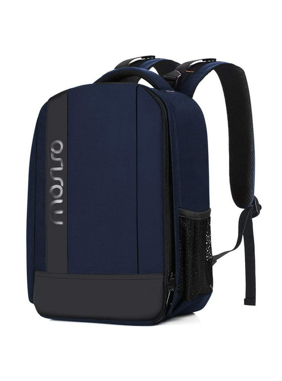 Mosiso DSLR/SLR/Mirrorless Photography Camera Backpack for Canon/Nikon/Sony, Water Repellent Buffer Padded Shockproof Bag with Customized Modular Inserts & Tripod Holder, Navy Blue