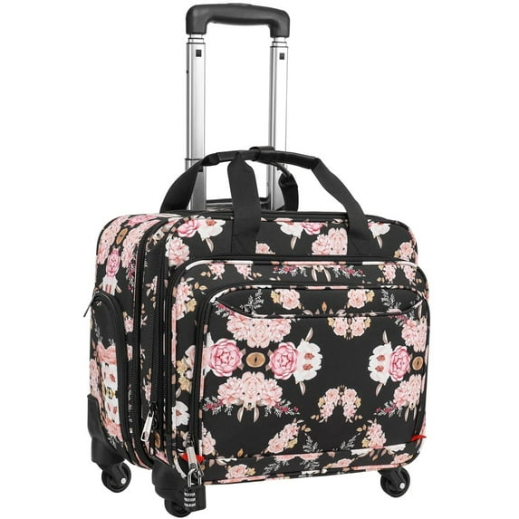 Mosiso Expandable 15"-16" Rolling Briefcase Laptop Bag, Black