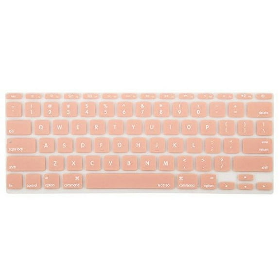 Mosiso Keyboard Cover Silicone Skin for MacBook Air 11.6" Models: A1370 and A1465 - (USA KEYBOARD VERSION) - Rose Quartz (Baby Pink)