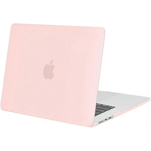 Mosiso Laptop Hard Case for MacBook Air 15 inch Case 2023 2024 Release M3 A3114 M2 A2941 with Liquid Retina Display & Touch ID, Protective Plastic Hard Shell Case Cover, Chalk Pink