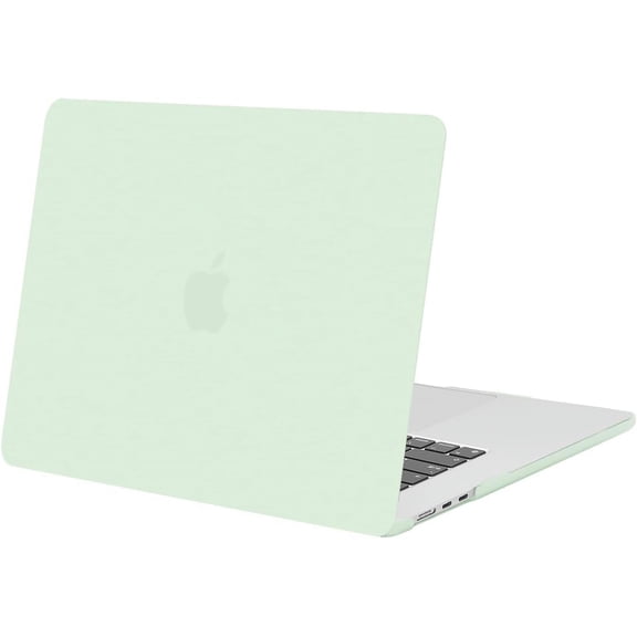 Mosiso Laptop Hard Case for MacBook Air 15 inch Case 2025-2023 Release M4 A3241 M3 A3114 M2 A2941 Liquid Retina Display Touch ID, Protective Plastic Hard Shell Case Cover, Tea Green
