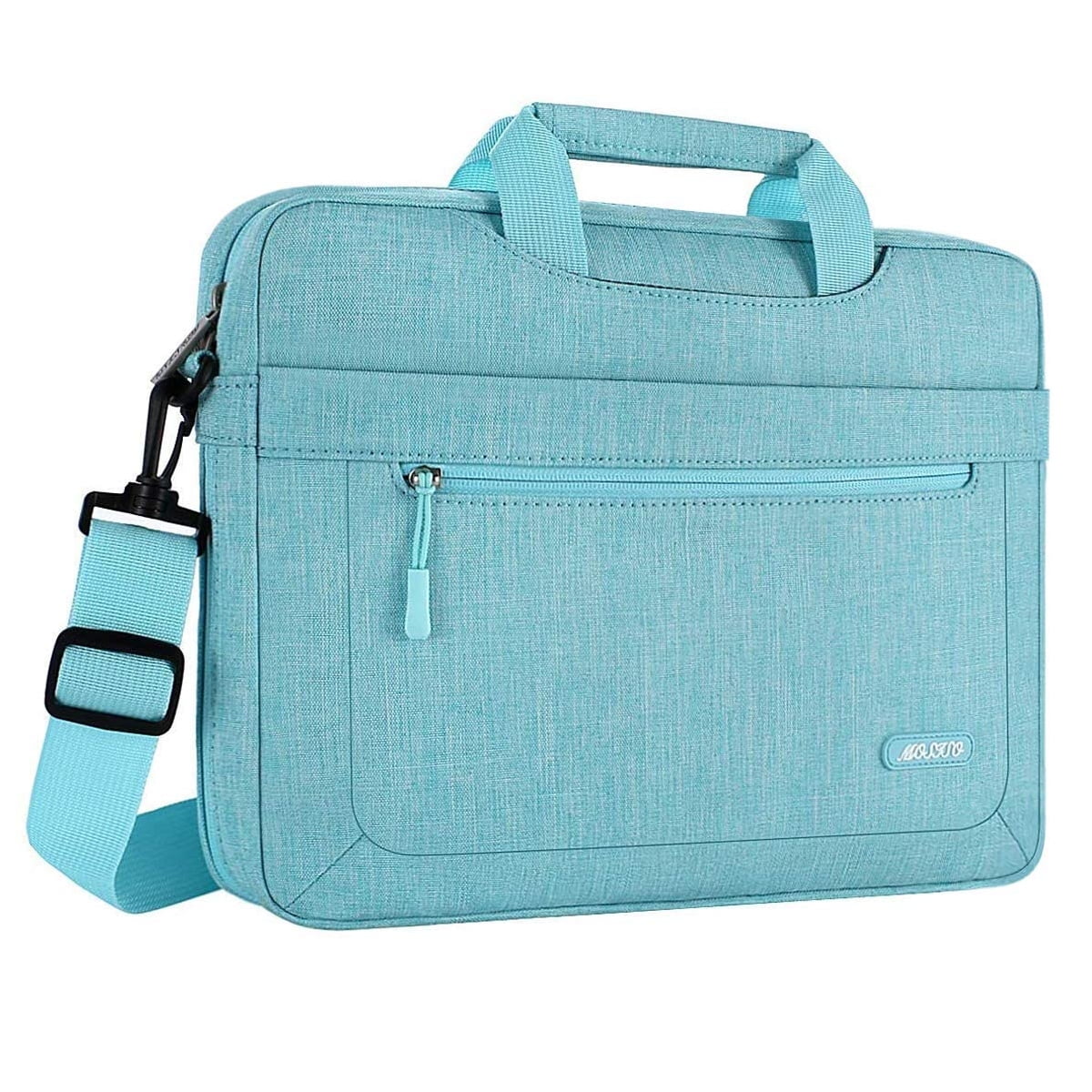 Mosiso Laptop Shoulder Bag for MacBook Pro 16 inch A2141/ MacBook Pro Retina 15.4 A1398,15-15.6 inch Polyester Notebook Messenger Bag Briefcase Handbag, Hot Blue
