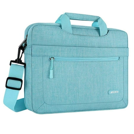 Mosiso Laptop Shoulder Bag for MacBook Pro 16 inch A2141/ MacBook Pro Retina 15.4 A1398,15-15.6 inch Polyester Notebook Messenger Bag Briefcase Handbag, Hot Blue