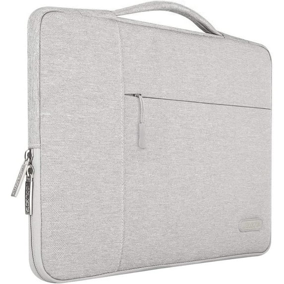 MOSISO Laptop Sleeve 14 Inch Notebook Briefcase Handbag for ThinkPad/Chromebook Polyester Carrying Sleeve Case Bag for MacBook Air Pro 15 inch, Gray