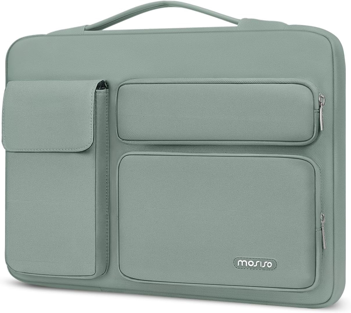 MOSISO Laptop Sleeve Bag for 13-13.3 inch HP Dell Asus Acer Lenovo Notebook, 360 Protective Computer Carrying Case for MacBook Pro 14 inch, Antique Green