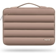 Mosiso Laptop Sleeve Bag for 13-13.3 inch HP Dell Asus Acer Lenovo Notebook, 360 Protective Puffy Laptop Handbag Computer Carrying Case for MacBook Pro 13/14, Brown