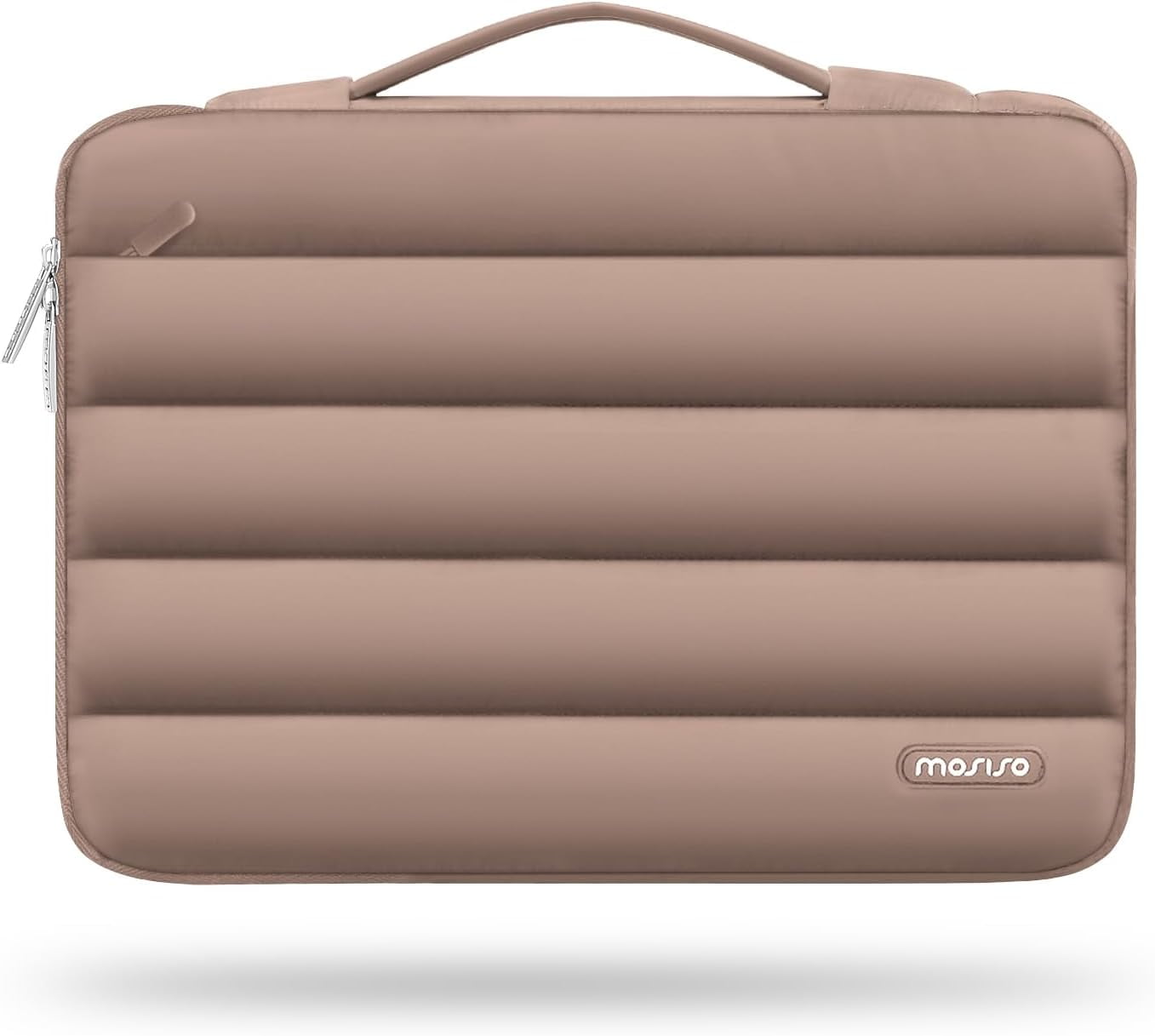 Mosiso Laptop Sleeve Bag for 15-16 inch HP Dell Asus Acer Lenovo Notebook, 360 Protective Puffy Laptop Handbag Computer Carrying Case for MacBook Pro 16, Brown