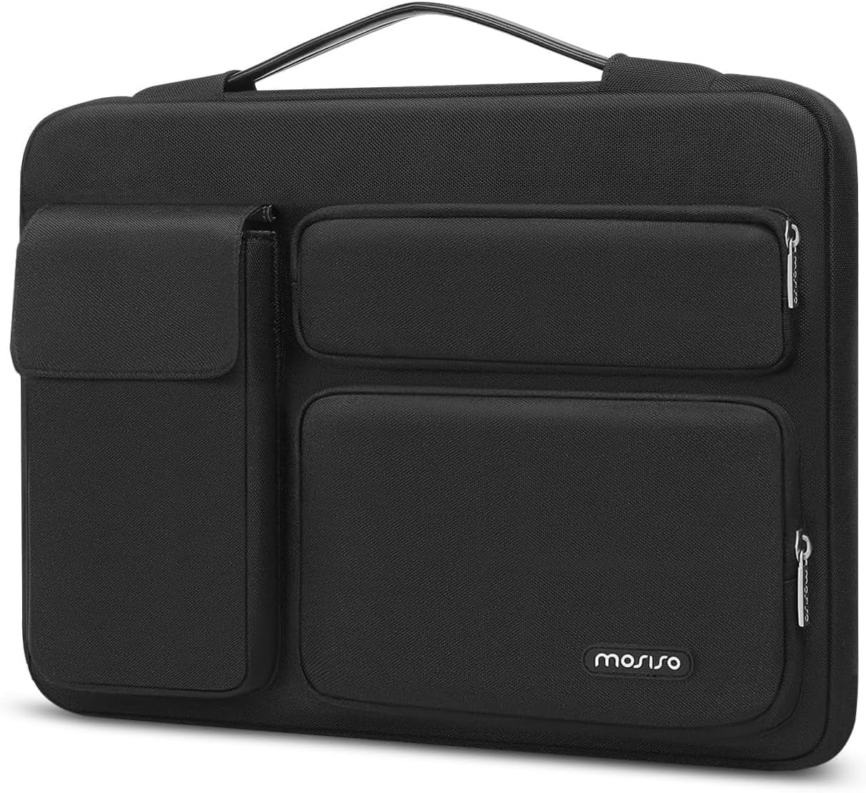 MOSISO Laptop Sleeve Bag for MacBook HP Dell Asus Acer Lenovo Notebook, 360 Protective Computer Carrying Case for MacBook Air Pro 15 inch, Black