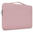 thumbnail image 1 of Mosiso Laptop Sleeve Briefcase for 2018-2020 MacBook Air 13 inch A2179 A1932, 13 inch MacBook Pro A2289 A2159 A1989 A1706 A1708, Polyester Notebook Bag Case with Trolley Belt, Pink, 1 of 7