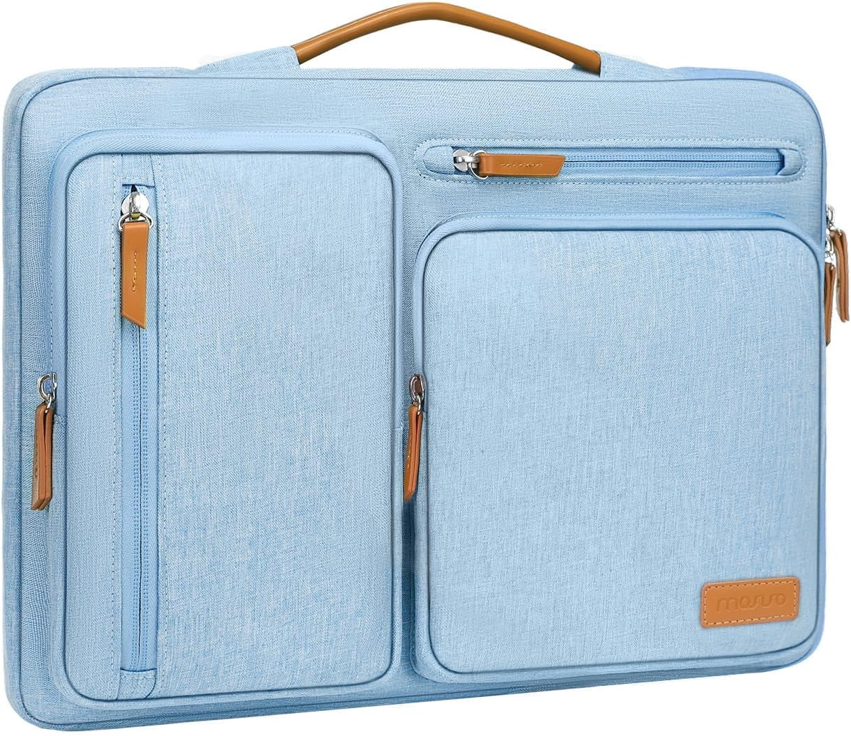 MOSISO Laptop Sleeve Carrying Case Compatible with 13-13.3 inch MacBook Air 13 / Pro 13 / Pro 14/ HP Dell Asus Acer Lenovo Notebook, 360 Protective Computer Handbag Briefcase with Handle