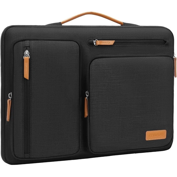 MOSISO Laptop Sleeve Carrying Case Compatible with 13-13.3 inch MacBook Air 13 / Pro 13 / Pro 14/ HP Dell Asus Acer Lenovo Notebook, 360 Protective Computer Handbag Briefcase with Handle