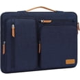 thumbnail image 1 of MOSISO Laptop Sleeve Carrying Case Compatible with MacBook Air 15 inch M3 M2 2024, Surface Laptop 15, HP Stream 14, 360 Protective Computer Handbag Briefcase with Handle, Navy Blue, 1 of 8