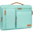 thumbnail image 1 of MOSISO Laptop Sleeve Carrying Case Compatible with MacBook Air 15 inch M3 M2 2024, Surface Laptop 15, HP Stream 14, 360 Protective Computer Handbag Briefcase with Handle, Aqua Green, 1 of 6