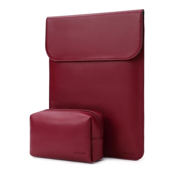 Mosiso Laptop Sleeve Case PU Leather Case Compatible With MacBook Air 13 inch M2 A2681 M1 A2337 A2179 A1932/Pro 13 M2 M1 A2338 A2251 A2289 A2159 A1989 A1706 A1708,Notebook Tablet Faux Suede Leather Ca