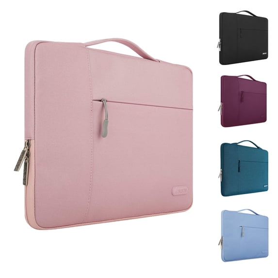 MOSISO Laptop Sleeve Protective Case Bag Polyester Notebook Briefcase Handbag for 11.6" Macbook Air/Chromebook/Microsoft Surface,Pink