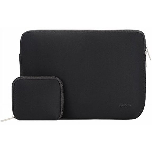 Mosiso Laptop Sleeve, Water Repellent Neoprene Case Bag Cover for 12.9 iPad Pro / 13.3 Inch Notebook Computer / MacBook Air / MacBook Pro With bonus case for MacBook charger or Magic Mouse, Black