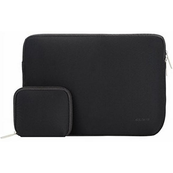 Mosiso Laptop Sleeve, Water Repellent Neoprene Case Bag Cover for 12.9 iPad Pro / 13.3 Inch Notebook Computer / MacBook Air / MacBook Pro With bonus case for MacBook charger or Magic Mouse, Black