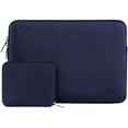 thumbnail image 1 of Mosiso Laptop Sleeve for MacBook Air 15 inch M3 A3114 M2 A2941 Lenovo Dell HP Asus Acer, Protective Neoprene Notebook Bag with Small Case, Navy Blue, 1 of 5
